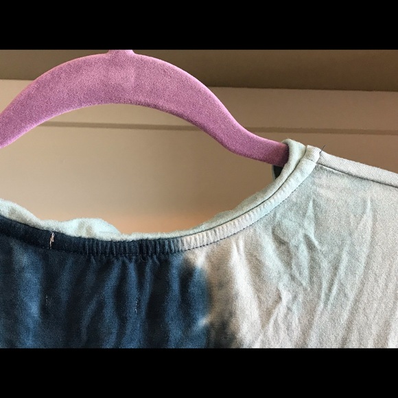 Blue Tie Dye Crop Top - Picture 4 of 4